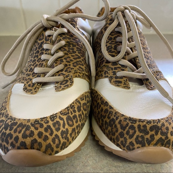 Able Annie Leather Animal Print Bone Leopard Sneakers - Picture 6 of 10